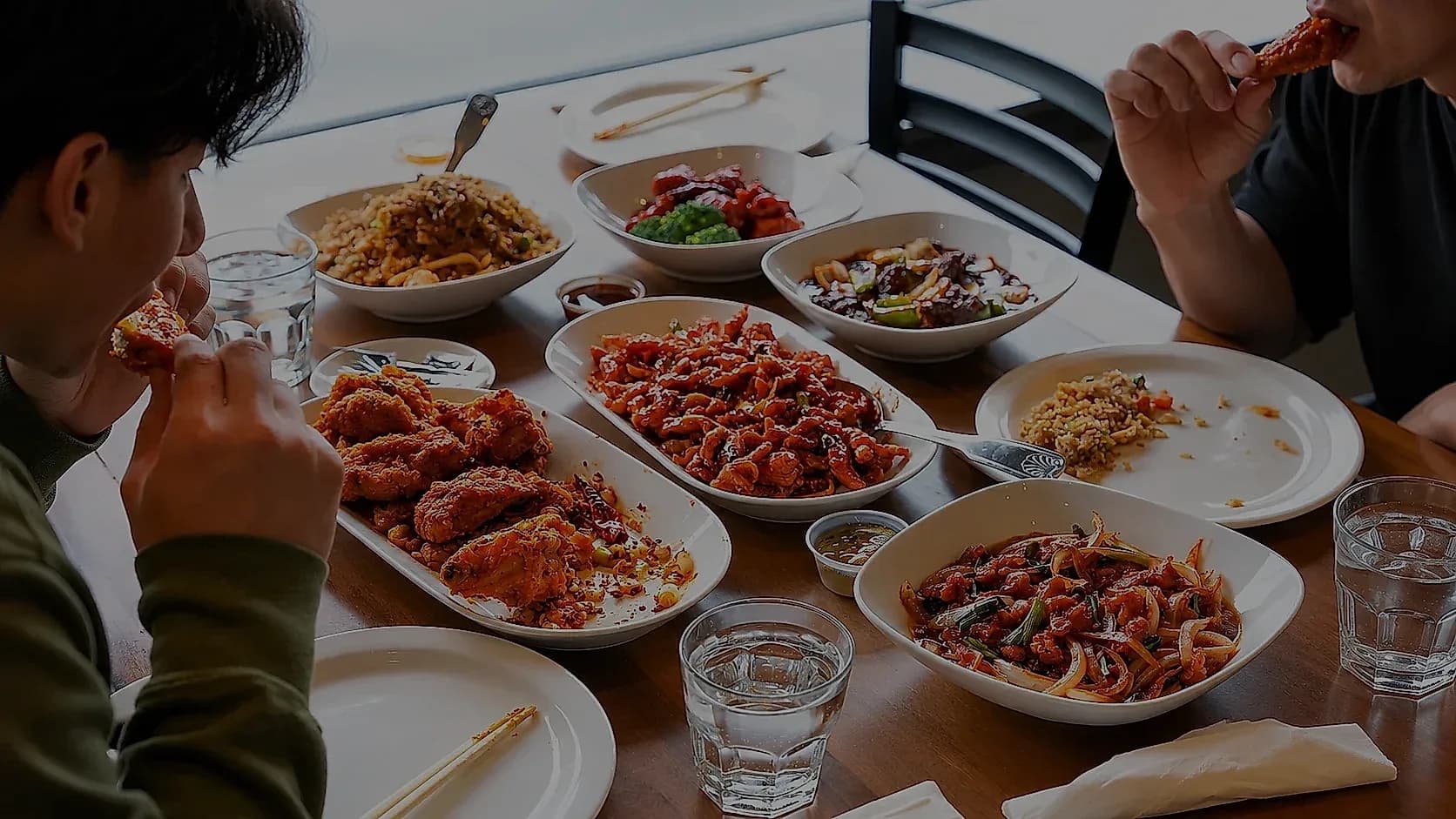 Halal Chinese dinner at Mandarin Chinese Halal Restaurant, Springfield Virginia